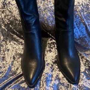 Sole Society Malikah Black Leather Boots